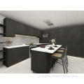 Zwarte kleur Matte lak Modulaire keukenkast set